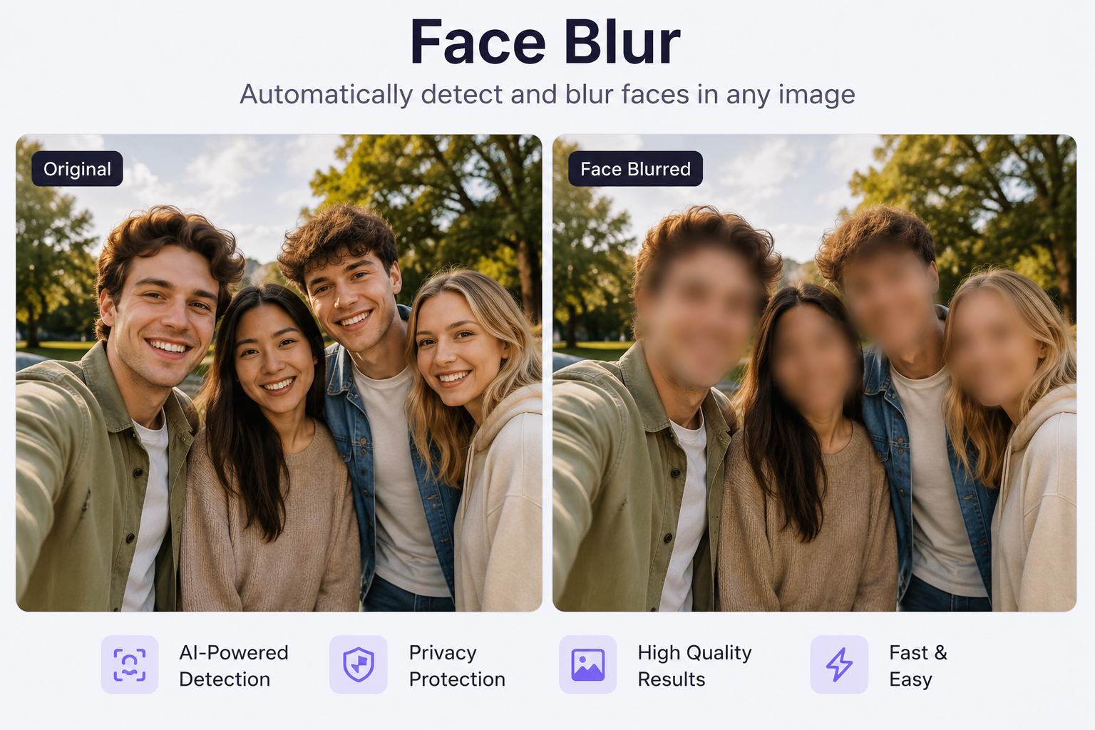 Face Blur demo preview
